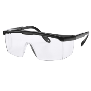 Black Framed Clear Safety Spectacles