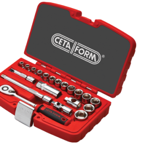20 Piece 3/8” Drive 6-Point Socket Set (Plastic Case)