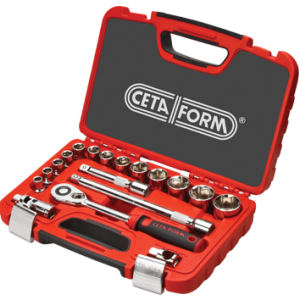 18 Piece 1/2" Sq. Drive Bi-Hexagon Socket Set Metric