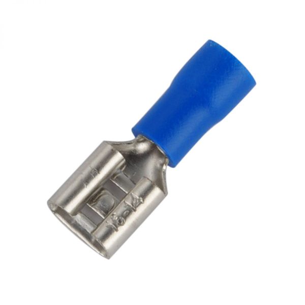 Fully Insulated Spade Terminals Blue Female 6mm (25 Pk)