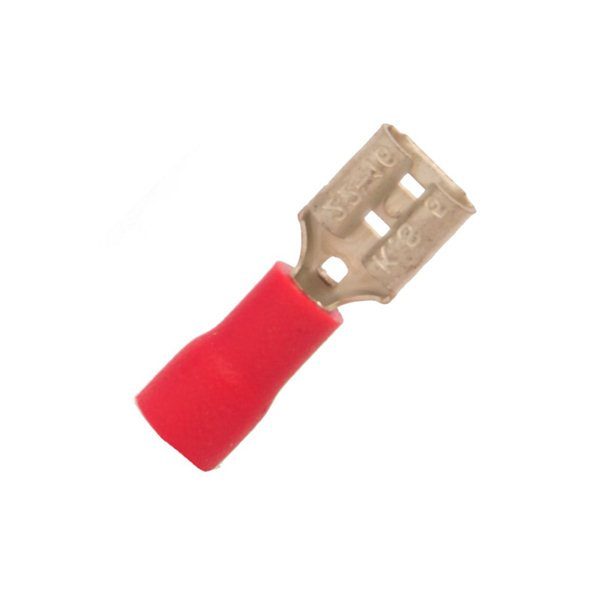 Part Insulated Spade Terminals Red Female 6mm (25 Pk)