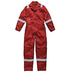 Dickies Hi-Vis Stripe Coverall - Red