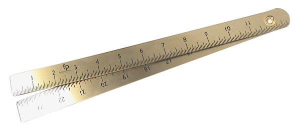 Brass folding ruler