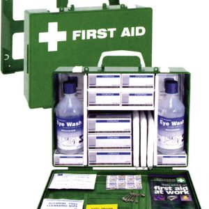 First Aid Kit 20 Persons c/w Eye Wash & Bracket