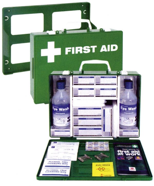 First Aid Kit 50 Persons c/w Wall Bracket