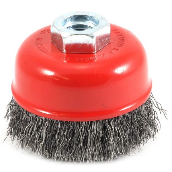 crimped steel cup brush