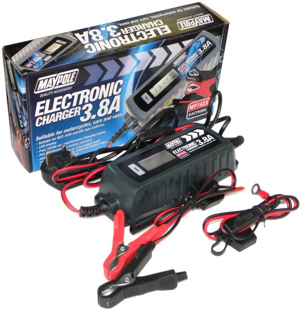 3.8 amp 12V Electronic Battery Charger